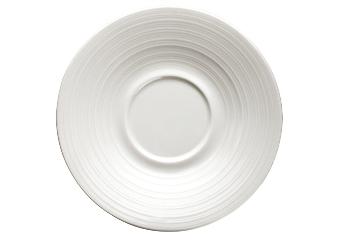 Winco WDP022-112, 6"Dia. Zendo Porcelain Saucer, Bright White, 36 pcs/case