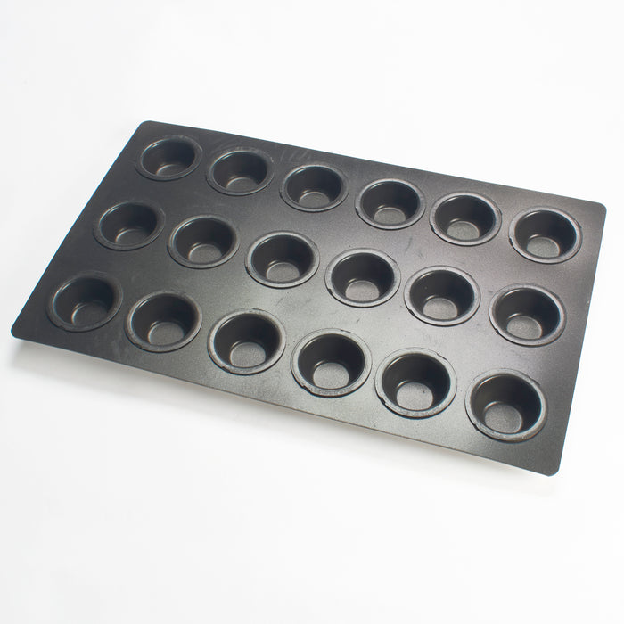 Non Stick Aluminum Cup Cake Tray for Combi Ovens - Half Size - 18 Cups