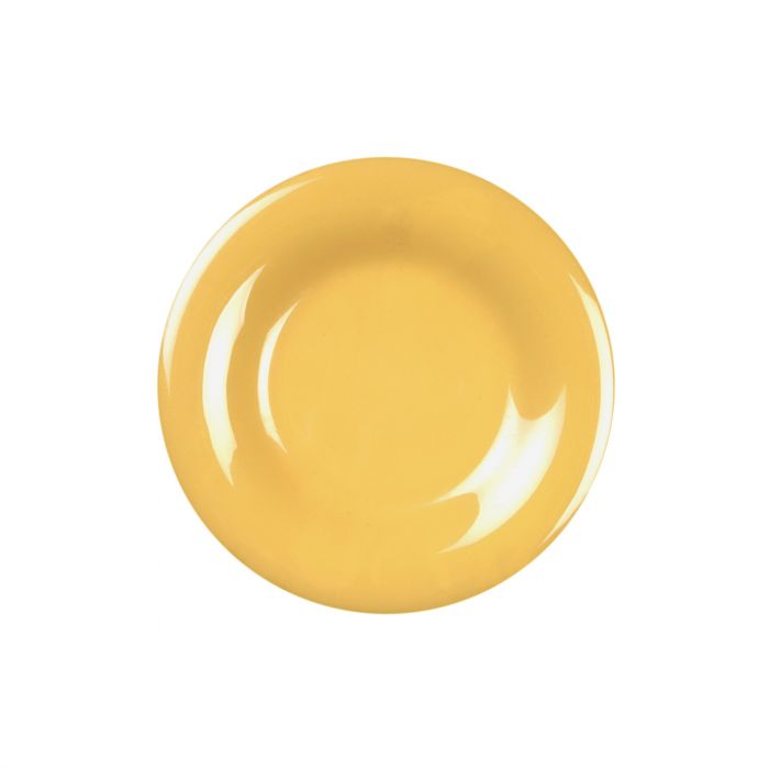 Thunder Group CR012YW, 11 3/4" WIDE RIM PLATE, YELLOW, Melamine, NSF, Case Pack of 12