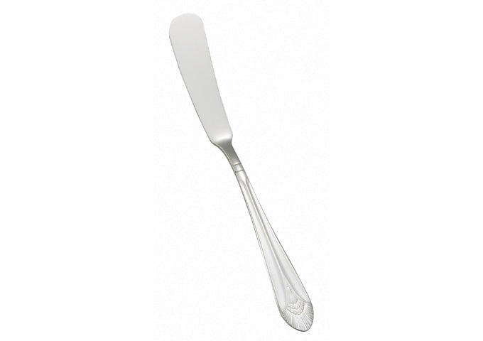 WINCO Peacock 0031-12 Extra Heavy Weight 18/8 Stainless Steel Butter Spreader - 6-3/4"