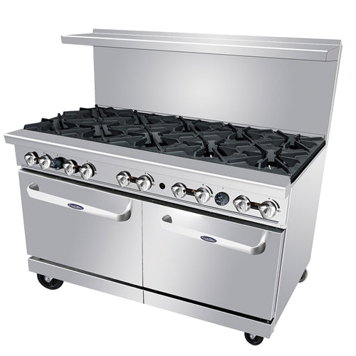 ATOSA AGR-10B, 60-Inch (152.4 cm) 10 Burners Heavy Duty Gas Range with Double Oven
