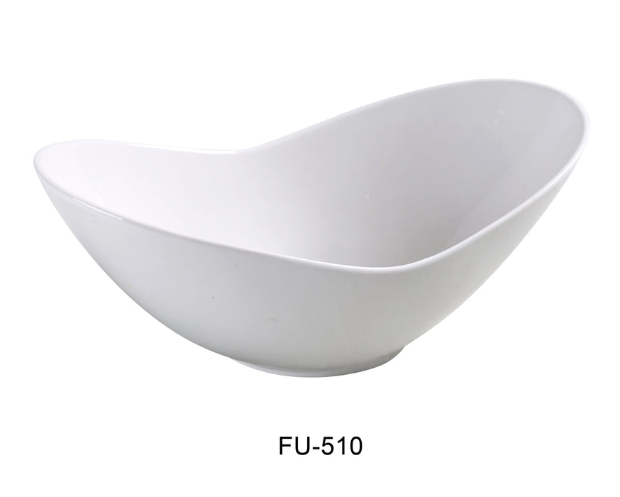 Yanco FU-510 Fuji 10″ Fortune Bowl, 28 oz Capacity, China, Bone White, Pack of 12