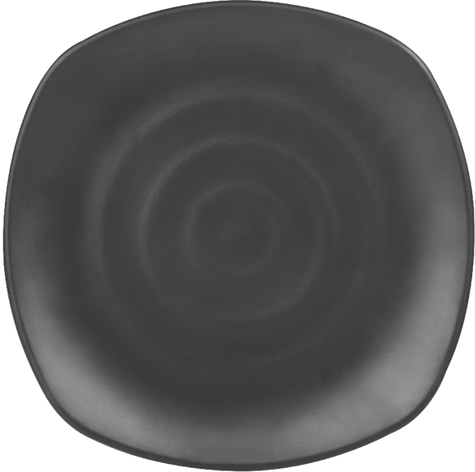 Melamine Persian Square Plate Black, 12/Case, Quarter Plate