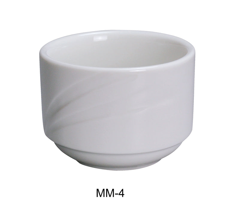 Yanco MM-4 Miami 3.5″ Bouillon Cup, 7.5 oz Capacity, China, Bone White, Pack of 36