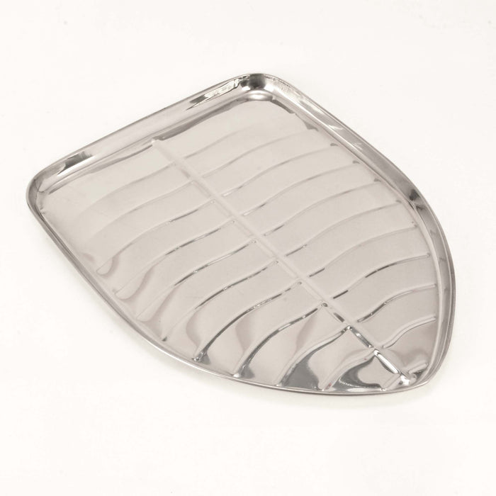 Stainless Steel Banana Leaf Platter Large - 12 Inch x 15.5 Inch