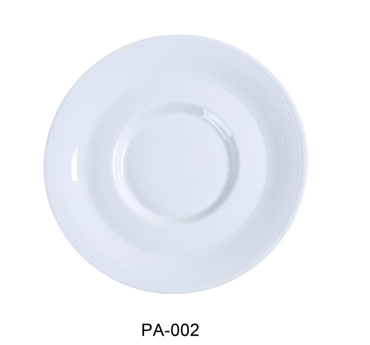 Yanco PA-002 Paris 5 1/2" Saucer, Round, China, Super White, Pack of 36