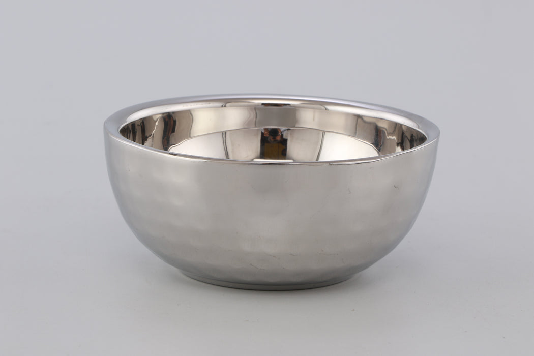Hammered Stainless Steel Katori serving bowls- 3.5 Inches - 4 Oz.