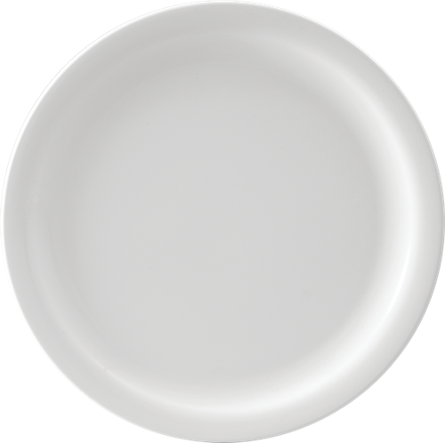 Melamine Round Dinner Plate, 11 inch White, Pack of 12