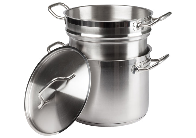 Winco SSDB-8S  8 Qt Stainless Steel Steamer/Pasta Cooker