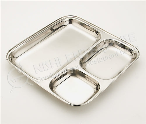 Stainless Steel Square Thali Plate 8 inch
