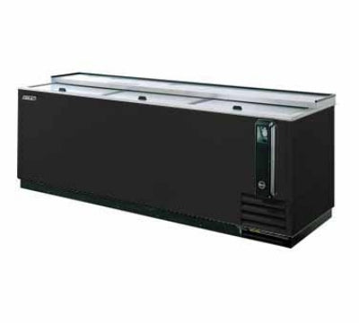 Turbo Air TBC-95SB-N Bottle Cooler With Stainless Countertop, 95-in W, Black