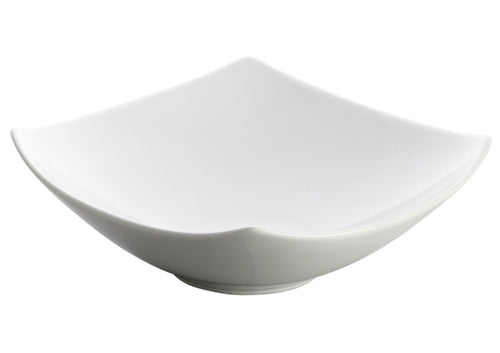 Winco Lera China Deep Square Bowl - 4.25", Bright White, WDP013-102