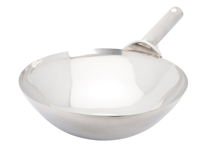 Stainless Steel Chinese Wok with Welded Handles- 16"