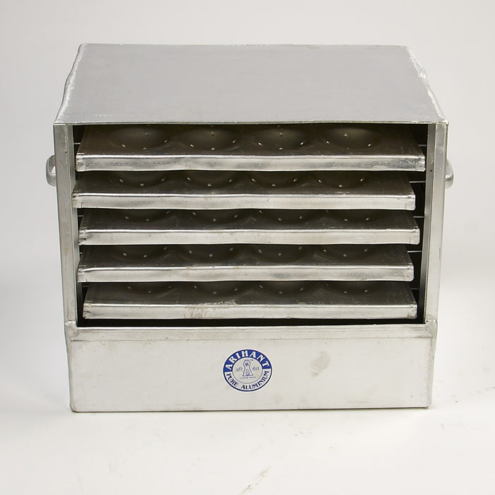 Commercial Aluminum Idli Steamer - 5 Trays - 60 Idlis