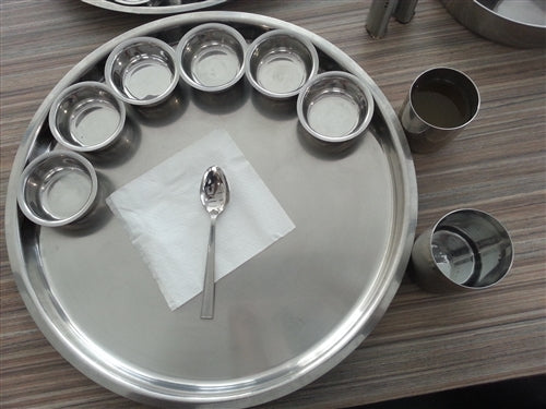 Indian Style Maharashtrian and Gujrati Thali Platter - 13 Inch