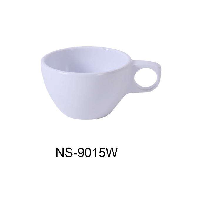 Yanco NS-9015W Nessico Short Coffee/Tea Cup, 7 oz Capacity, 2.25″ Height, 3.5″ Diameter, Melamine, White Color, Pack of 48
