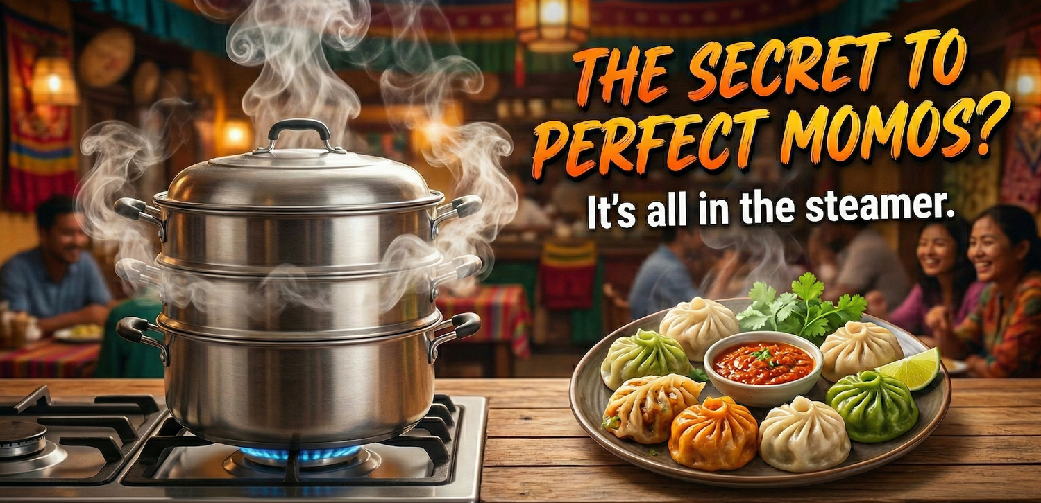 Momo Steamers 101: How They Work, How to Use One, and Which Size Is Right for Your Kitchen - Nishi Enterprise Inc