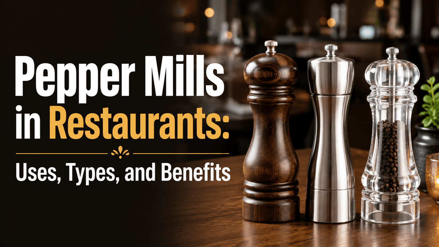 Pepper Mills in Restaurants: Uses, Types, and Benefits - Nishi Enterprise Inc