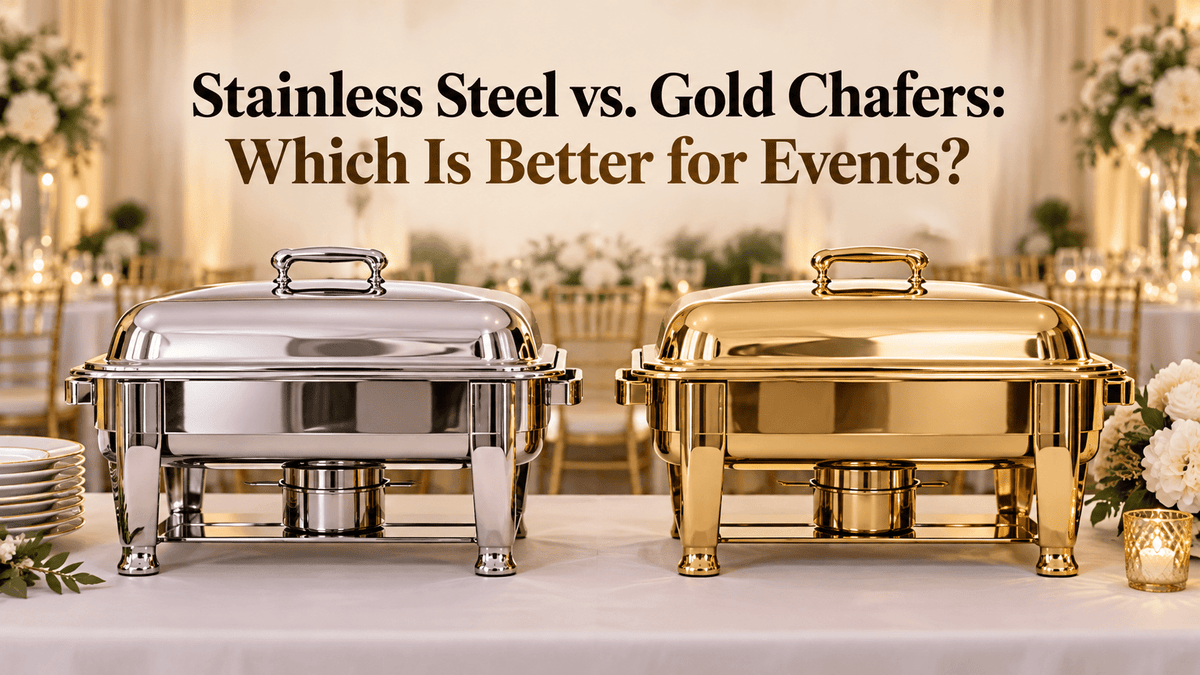 Stainless Steel vs. Gold Chafers: Which Is Better for Events? - Nishi Enterprise Inc