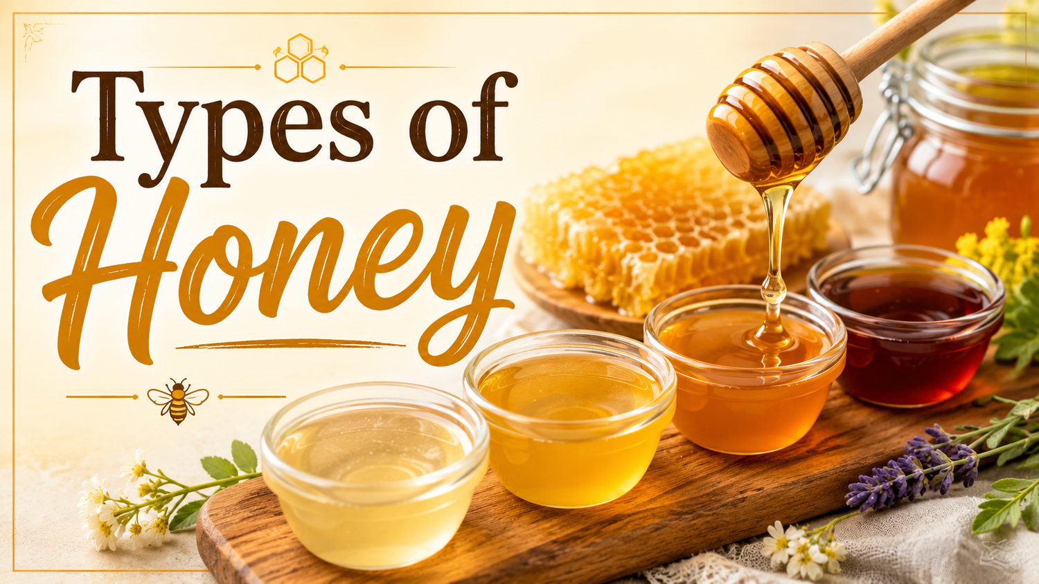 Types of Honey: Flavors, Colors, Forms, and Uses