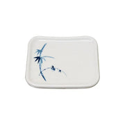 Thunder Group 0010BB, 6 1/2" X 5 1/2" PLATE, BLUE BAMBOO, Melamine, NSF, Case Pack of 12