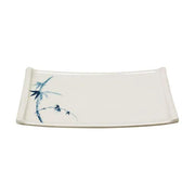 Thunder Group 0011BB, 8 1/2" X 4 3/4" BAMBOO SASHIMI PLATTER, BLUE BAMBOO, Melamine, NSF, Case Pack of 12