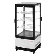 Turbo Air CRT-77-2R-N Black Countertop Pass-Thru Refrigerator with Glass Doors (115v)