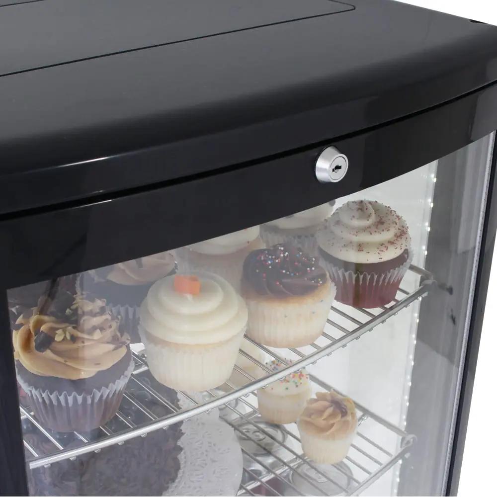 Turbo Air CRT-77-2R-N Black Countertop Pass-Thru Refrigerator with Glass Doors (115v)