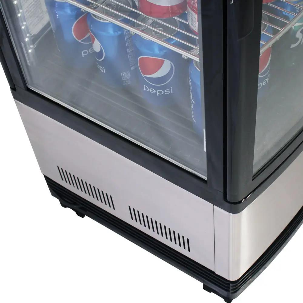 Turbo Air CRT-77-2R-N Black Countertop Pass-Thru Refrigerator with Glass Doors (115v)