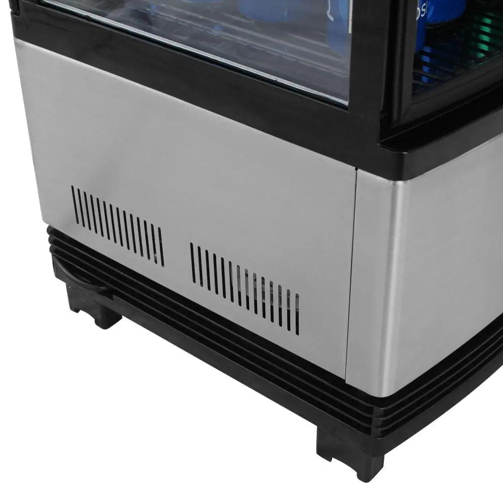 Turbo Air CRT-77-2R-N Black Countertop Pass-Thru Refrigerator with Glass Doors (115v)