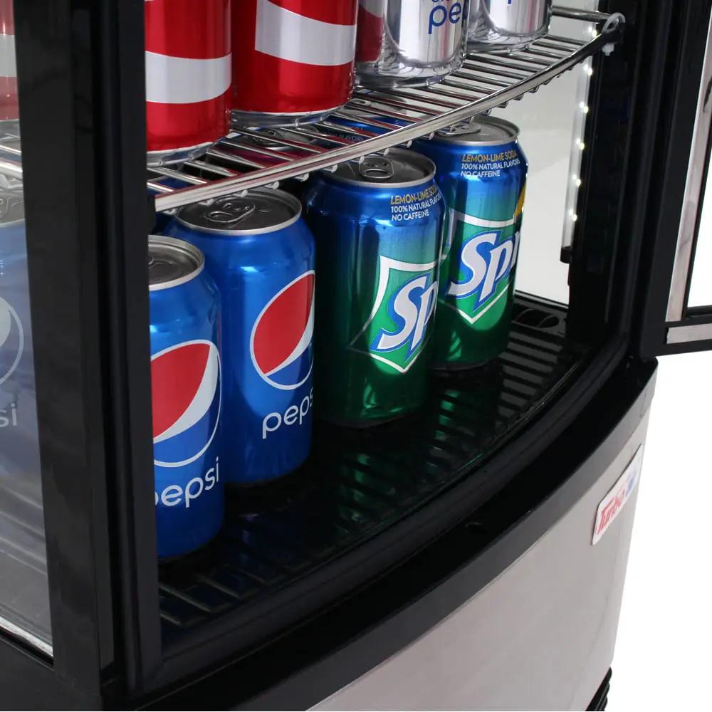 Turbo Air CRT-77-2R-N Black Countertop Pass-Thru Refrigerator with Glass Doors (115v)
