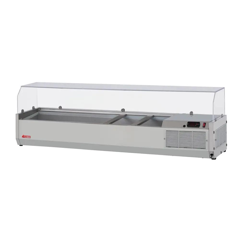 Turbo Air CTST-1200G-N 48" Commercial Countertop Refrigerated Prep Rail with Sneeze Guard