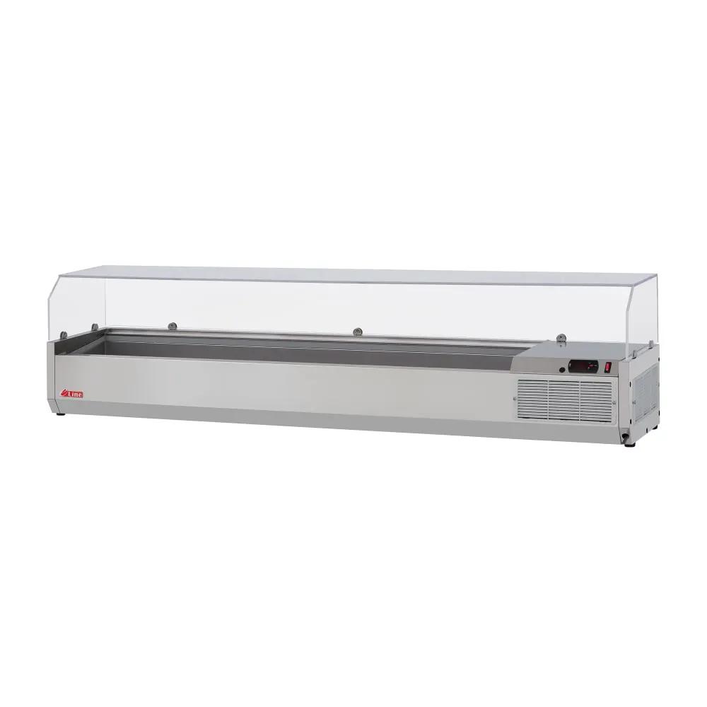 Turbo Air CTST-1800G-N 72" E-Line Stainless Steel Refrigerated Prep Table with Sneeze Guard