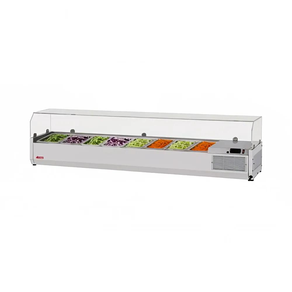 Turbo Air CTST-1800G-N 72" E-Line Stainless Steel Refrigerated Prep Table with Sneeze Guard