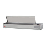 Turbo Air CTST-1800-N 72" E-Line Stainless Steel Refrigerated Prep Rail - Hinged Lid