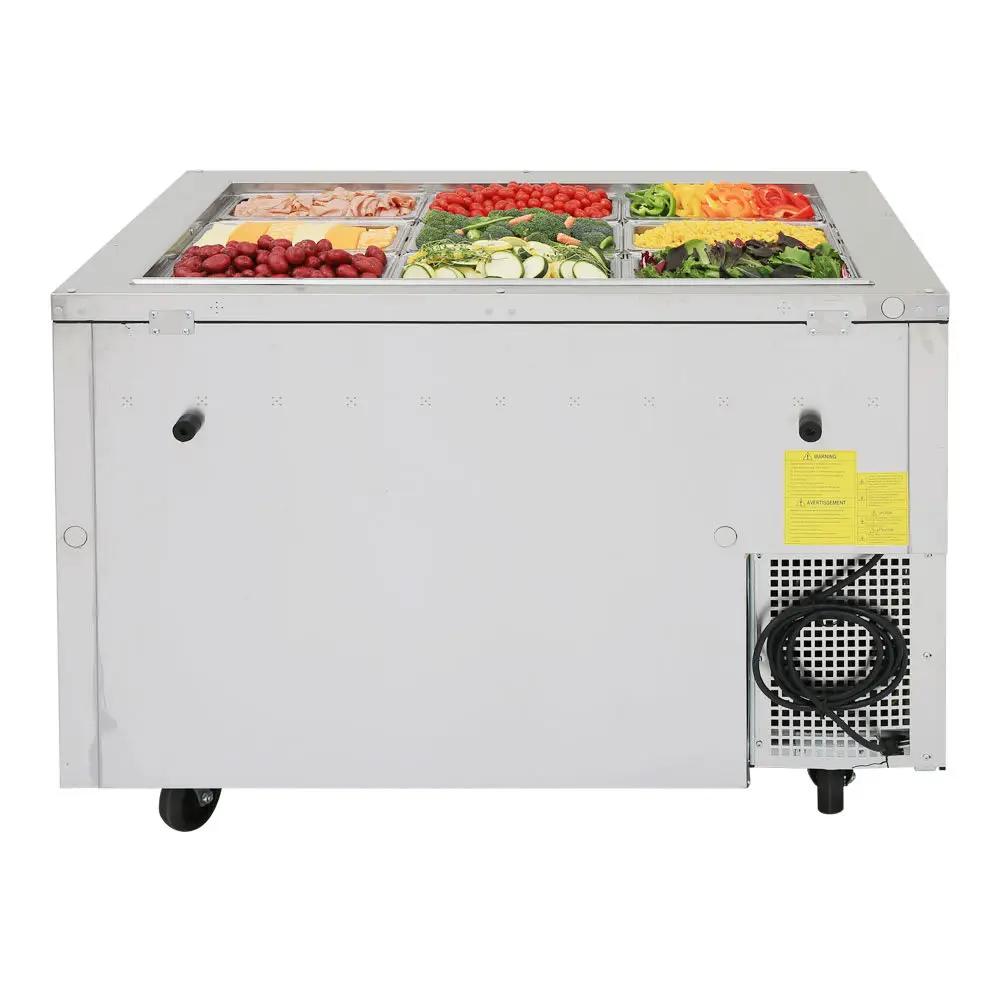 Turbo Air JBT-48-N 40" Stainless Steel Cold Food Bar - 9 Pan Capacity, Floor Model