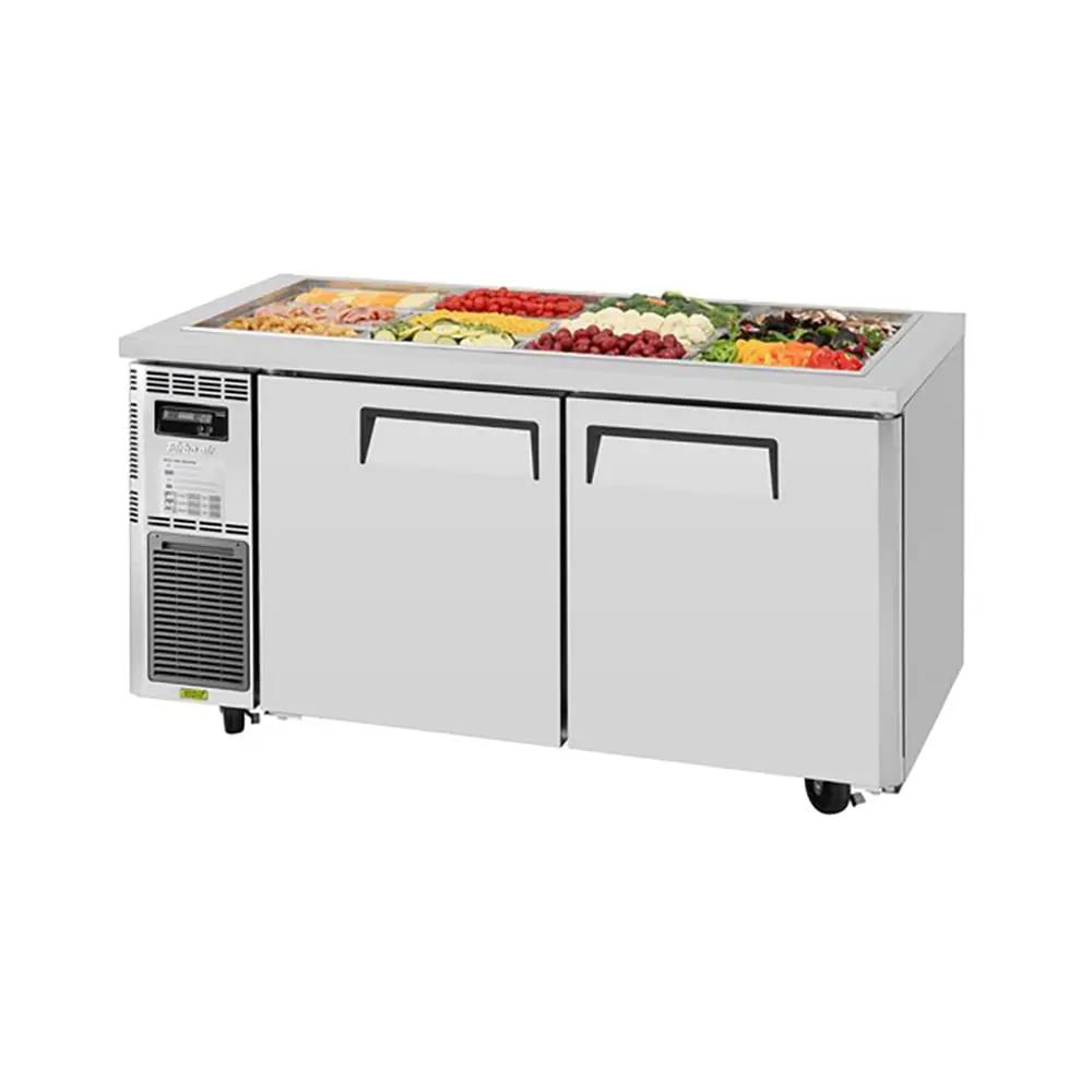 Turbo Air JBT-60-N 53 1/8" Floor Model Refrigerated Cold Food Bar - 12 Pan Capacity, Stainless Steel