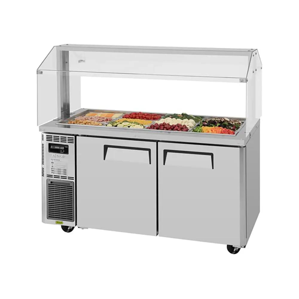 Turbo Air JBT-60-N 53 1/8" Floor Model Refrigerated Cold Food Bar - 12 Pan Capacity, Stainless Steel