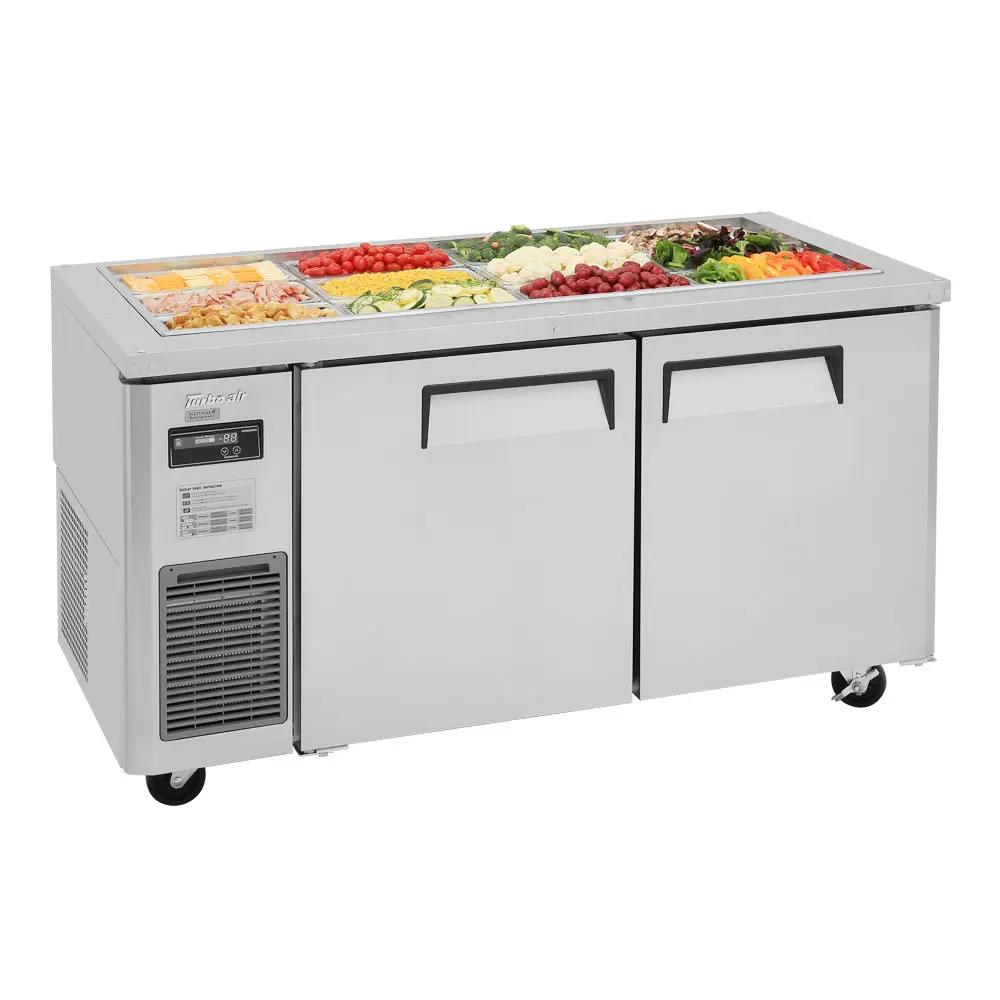 Turbo Air JBT-60-N 53 1/8" Floor Model Refrigerated Cold Food Bar - 12 Pan Capacity, Stainless Steel