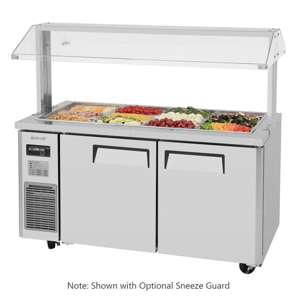Turbo Air JBT-60-N 53 1/8" Floor Model Refrigerated Cold Food Bar - 12 Pan Capacity, Stainless Steel