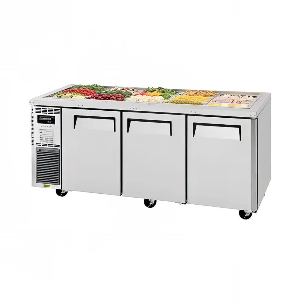 Turbo Air JBT-72-N 66" J Series Refrigerated Cold Food Bar - 15 Pan Capacity, Floor Model, Stainless Steel