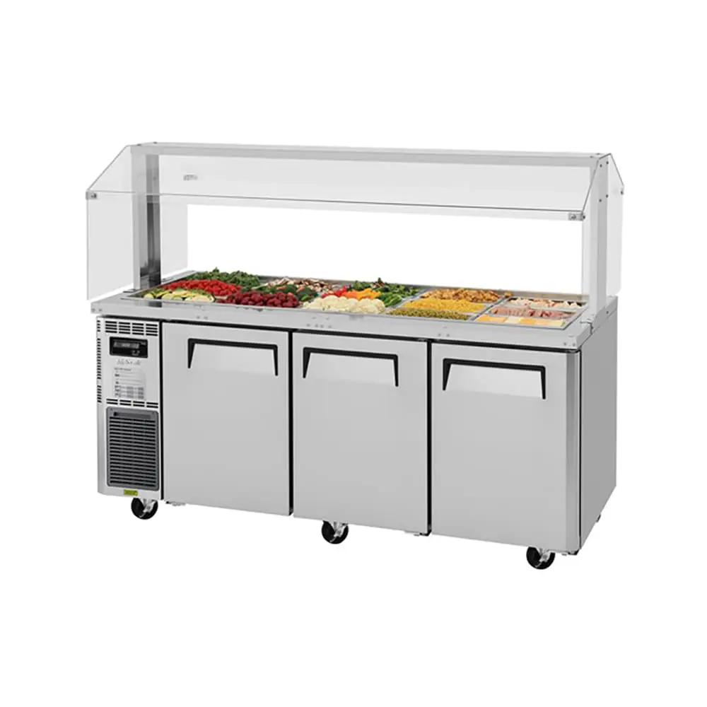 Turbo Air JBT-72-N 66" J Series Refrigerated Cold Food Bar - 15 Pan Capacity, Floor Model, Stainless Steel