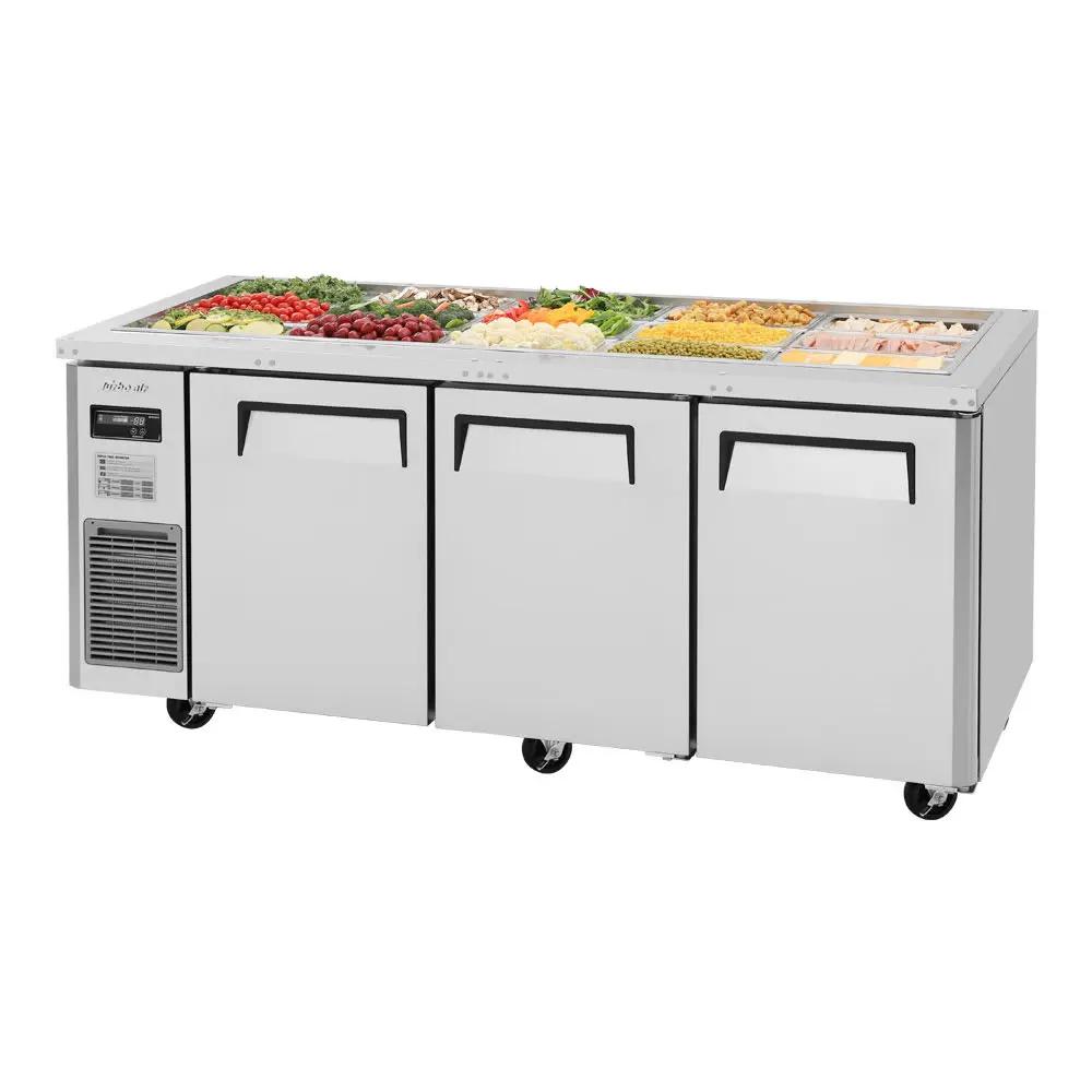 Turbo Air JBT-72-N 66" J Series Refrigerated Cold Food Bar - 15 Pan Capacity, Floor Model, Stainless Steel