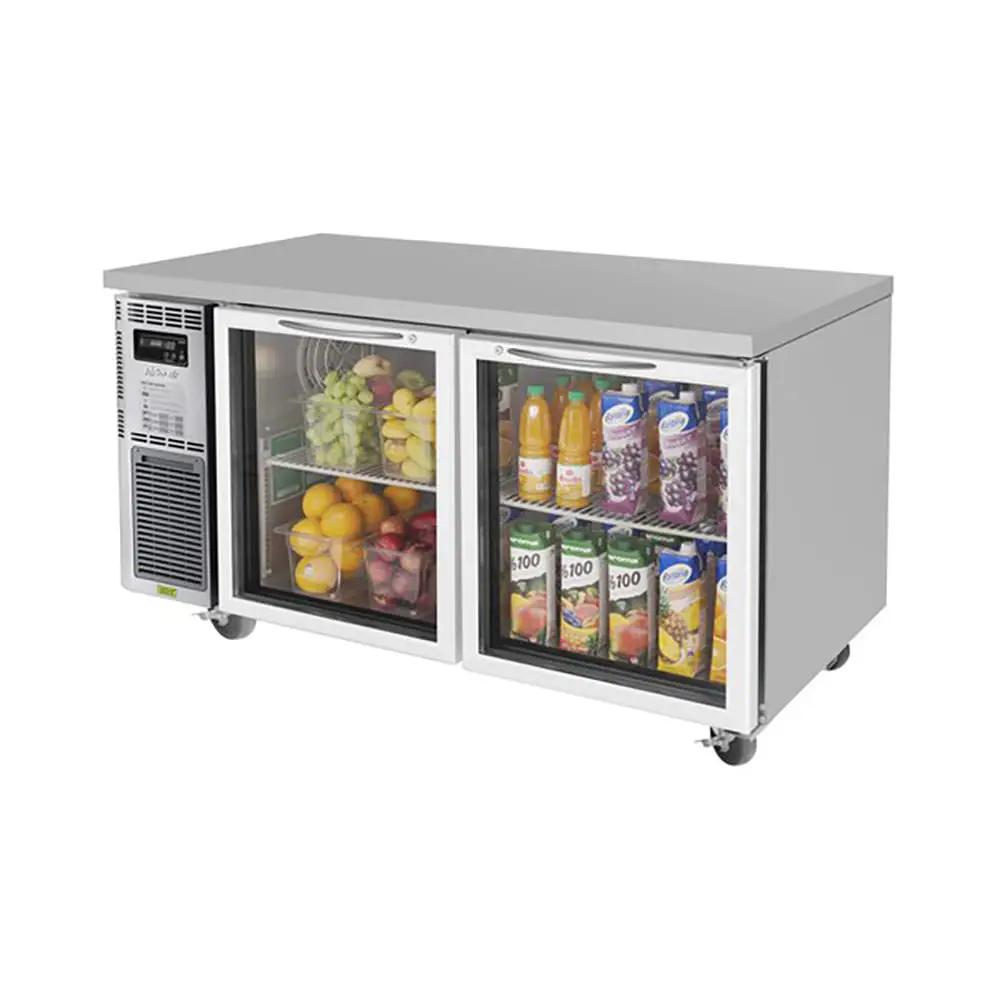 Turbo Air JUR-60-G-N 59" Undercounter Refrigerator - 2 Doors, 13.58 cu. ft.