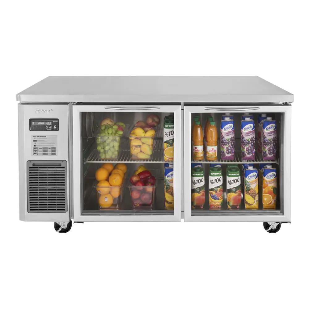 Turbo Air JUR-60-G-N 59" Undercounter Refrigerator - 2 Doors, 13.58 cu. ft.
