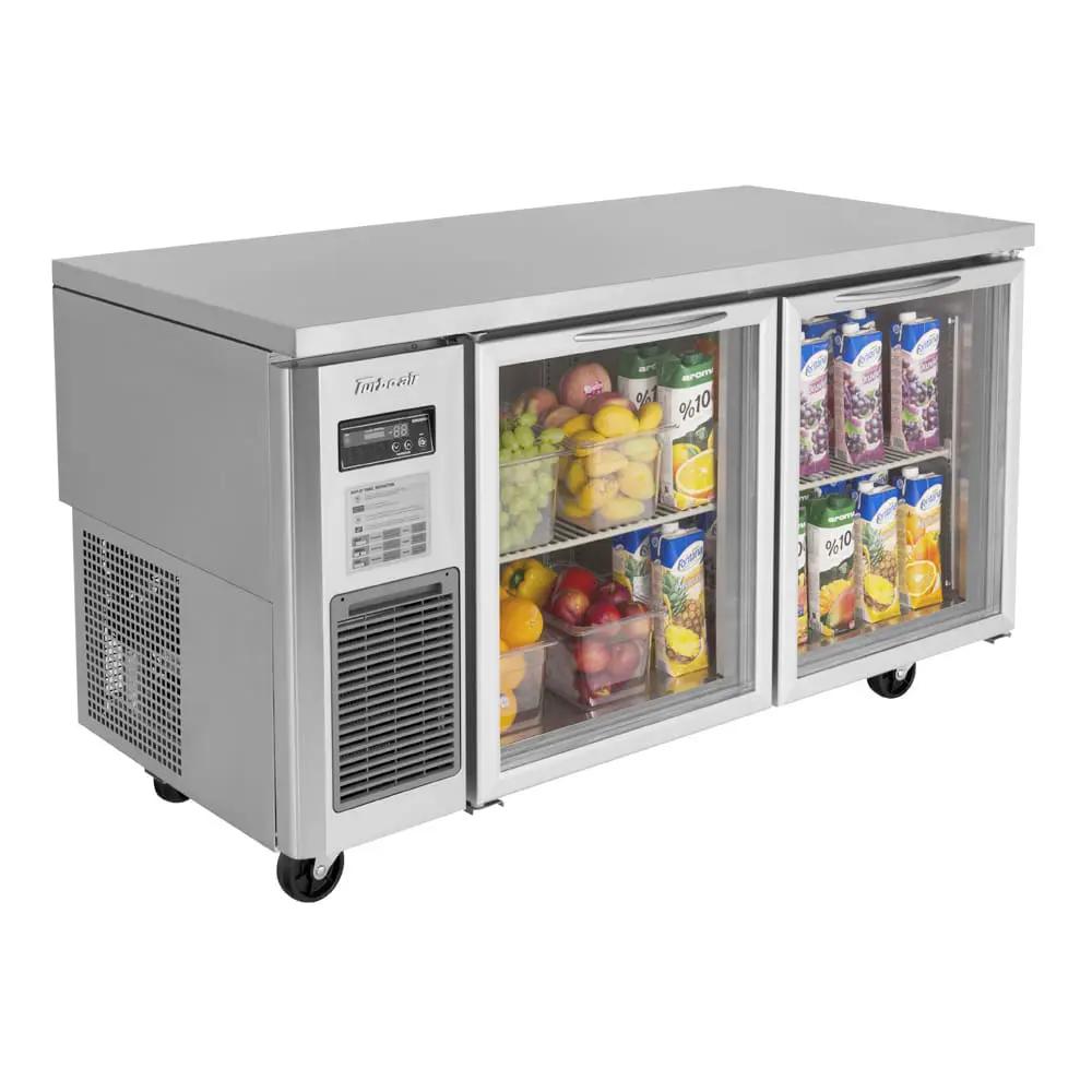 Turbo Air JUR-60-G-N 59" Undercounter Refrigerator - 2 Doors, 13.58 cu. ft.