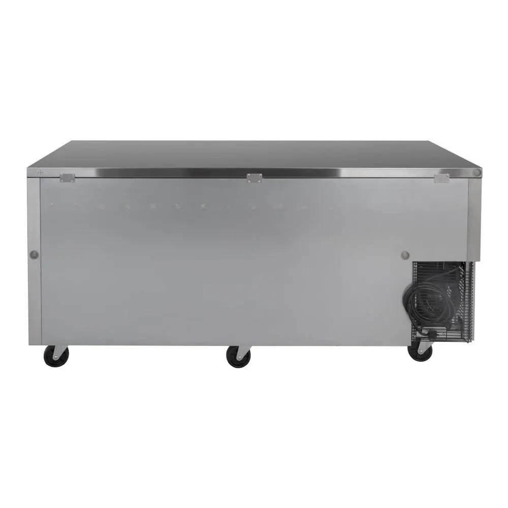 Turbo Air JUR-72-G-N 70-7/8" 3-Section Undercounter Refrigerator with Glass Doors (115V)