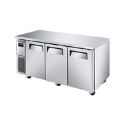 Turbo Air JUR-72S-N6 Undercounter Refrigerator: 70.88" 3-Section, Stainless Steel, 115V