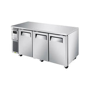 Turbo Air JURF-72-N 70" Undercounter Refrigerator/Freezer Combo - 3 Sections, 115V