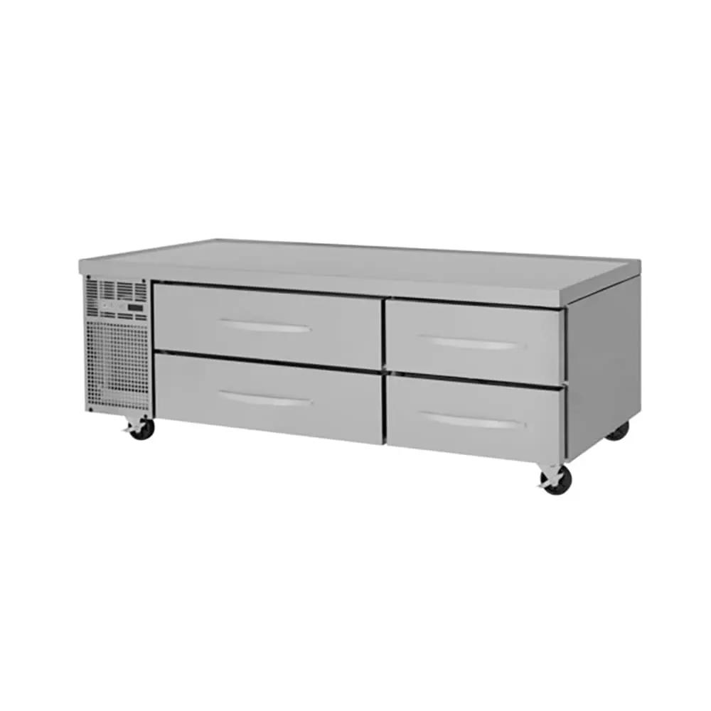 Turbo Air PRCBE-72R-N 72" PRO Series Chef Base: 4-Drawer Refrigerated Countertop - 115v